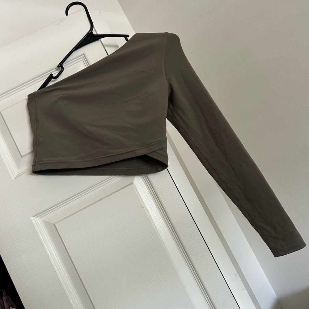 lululemon athletica One-Shoulder Top in Olive